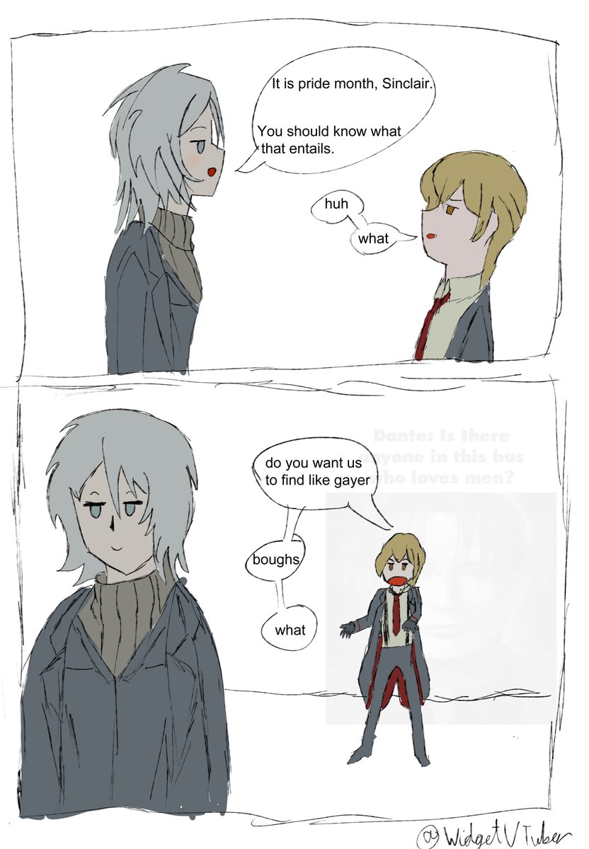 #Limbus_Company #Project_Moon #Faust #Sinclair i would draw meursault staring at heathcliff but i couldn't be bothered