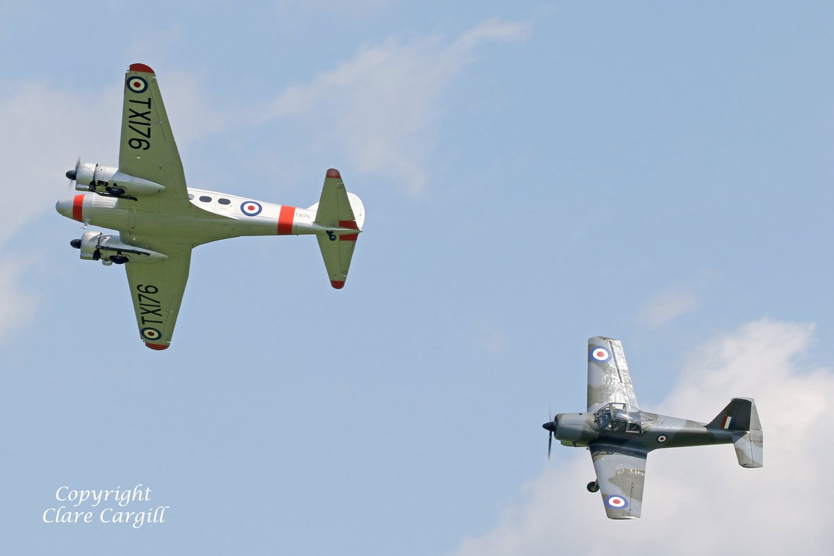 The Avro Anson (John Hurrell) &amp; Percival Provost (Mark Sharp) <a href="/ShuttleworthTru/">Shuttleworth</a> Military Show yesterday