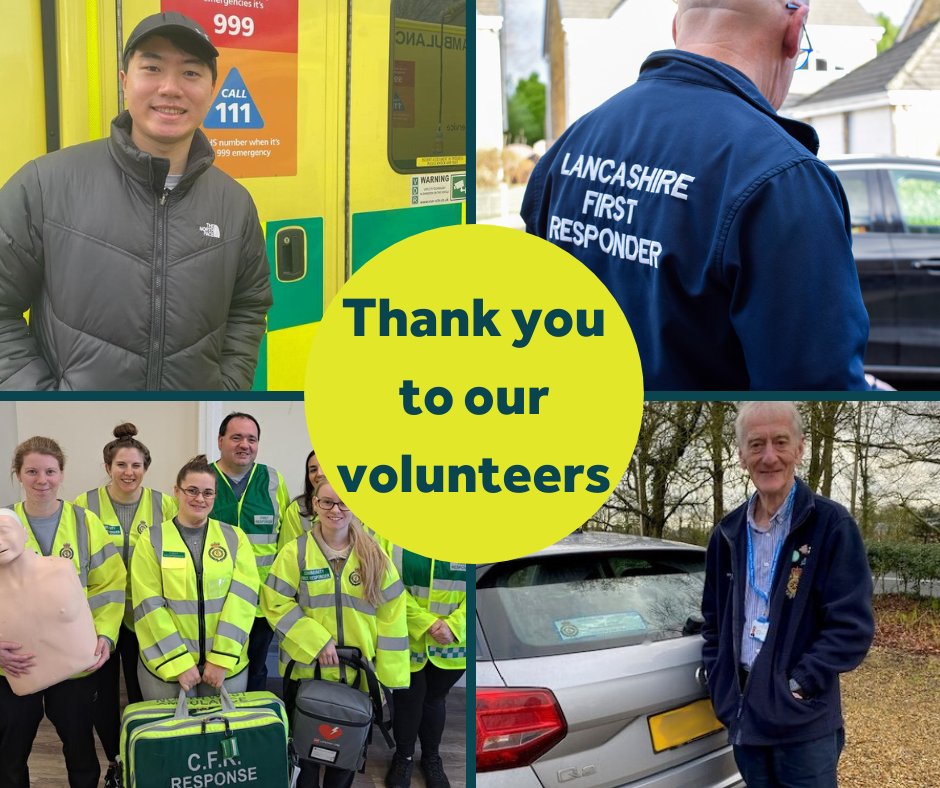 Thank you to our wonderful volunteers who give their own time to help people of the North West. You are all a huge part of Team NWAS👏 

#VolunteersWeek