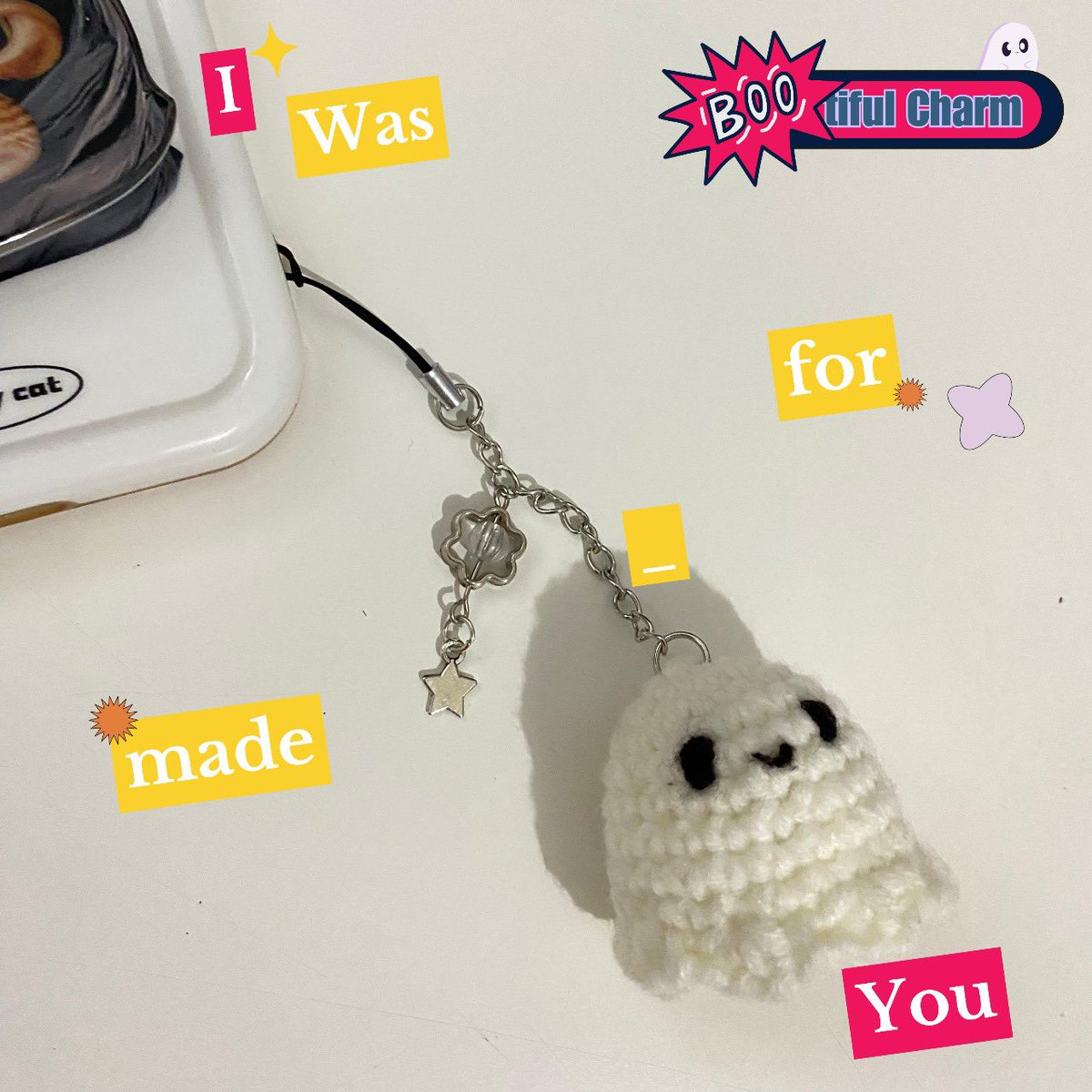 Iwasmadefor_You's tweet photo. ⋆｡°✩👻 Boo!tiful Phone Strap/ Bag Charms by IWasmadefor_You  ๋࣭ ⭑🕸🦇

Material : Milk Cotton Yarn
Panjang : 15cm 
Boo! (Ghost) : 4cm

Side Notes!

⭐ Pre-Order! (3-5 days) dikirim sesuai pesanan. 
⭐ Cocok untuk gantungan tas, kunci, dan phone straps. https://t.co/AcZraxalkJ
