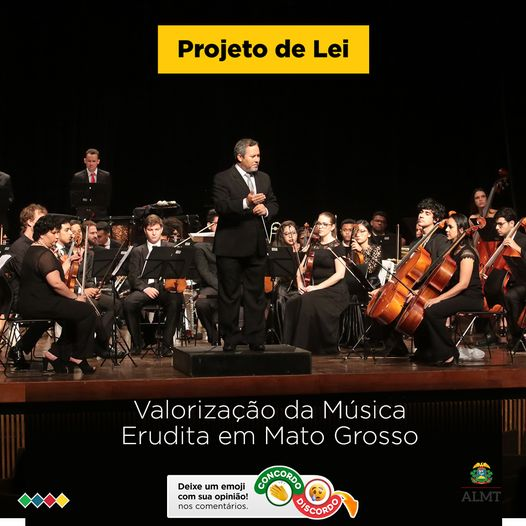 assembleiamt's tweet image. Você gosta de música erudita? 🎼 Na ALMT, o projeto de lei nº 1051/2024 propõe o Programa Estadual de Valorização da Música Erudita no Mato Grosso, 🎻 com o objetivo de promover o reconhecimento da música clássica como forma de aperfeiçoamento individual e social. #ALMT #Musica