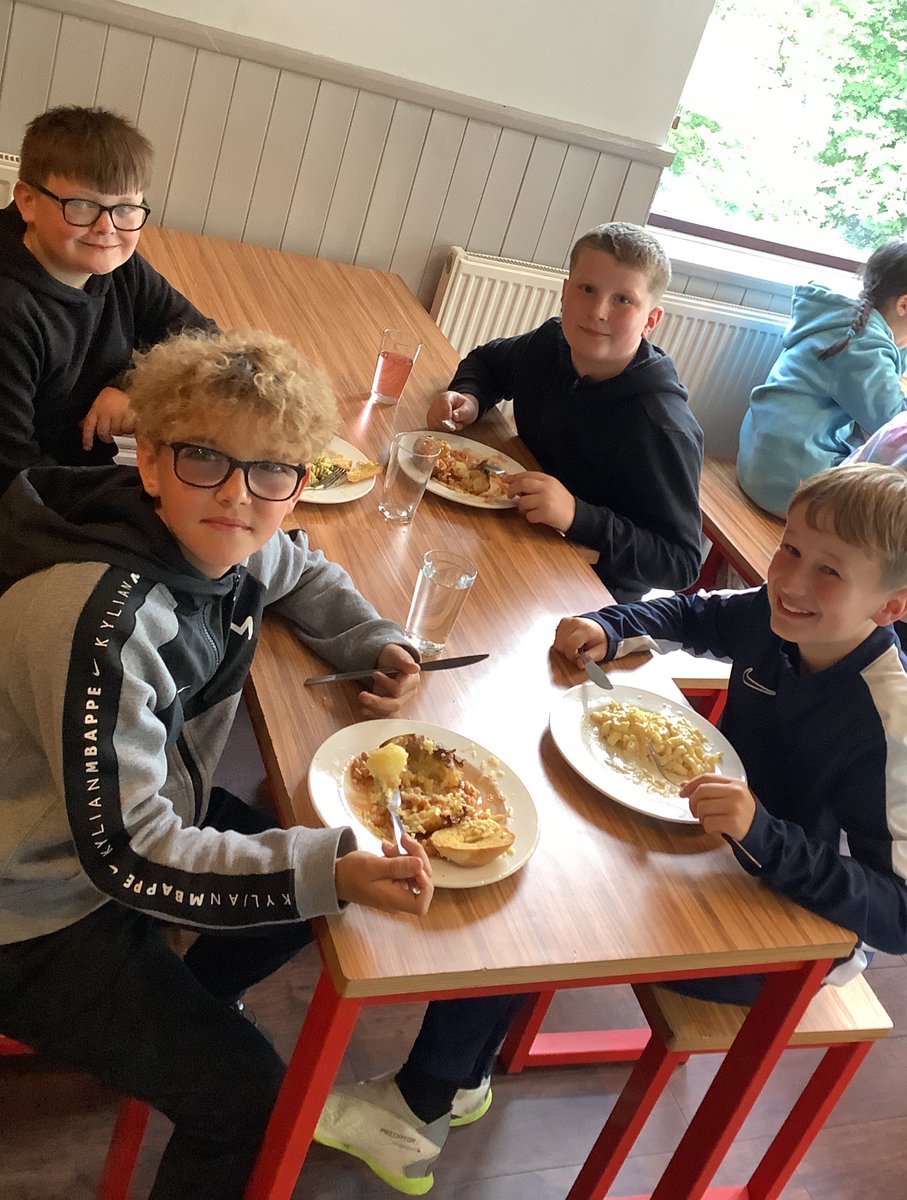We’re enjoying our first dinner 🍽️ delicious 😋 

<a href="/MissEcclestonLW/">Pine Tree Class</a> <a href="/LadywoodKH/">Ladywood Primary and Nursery School</a> <a href="/embarkfed/">Embark Federation</a>