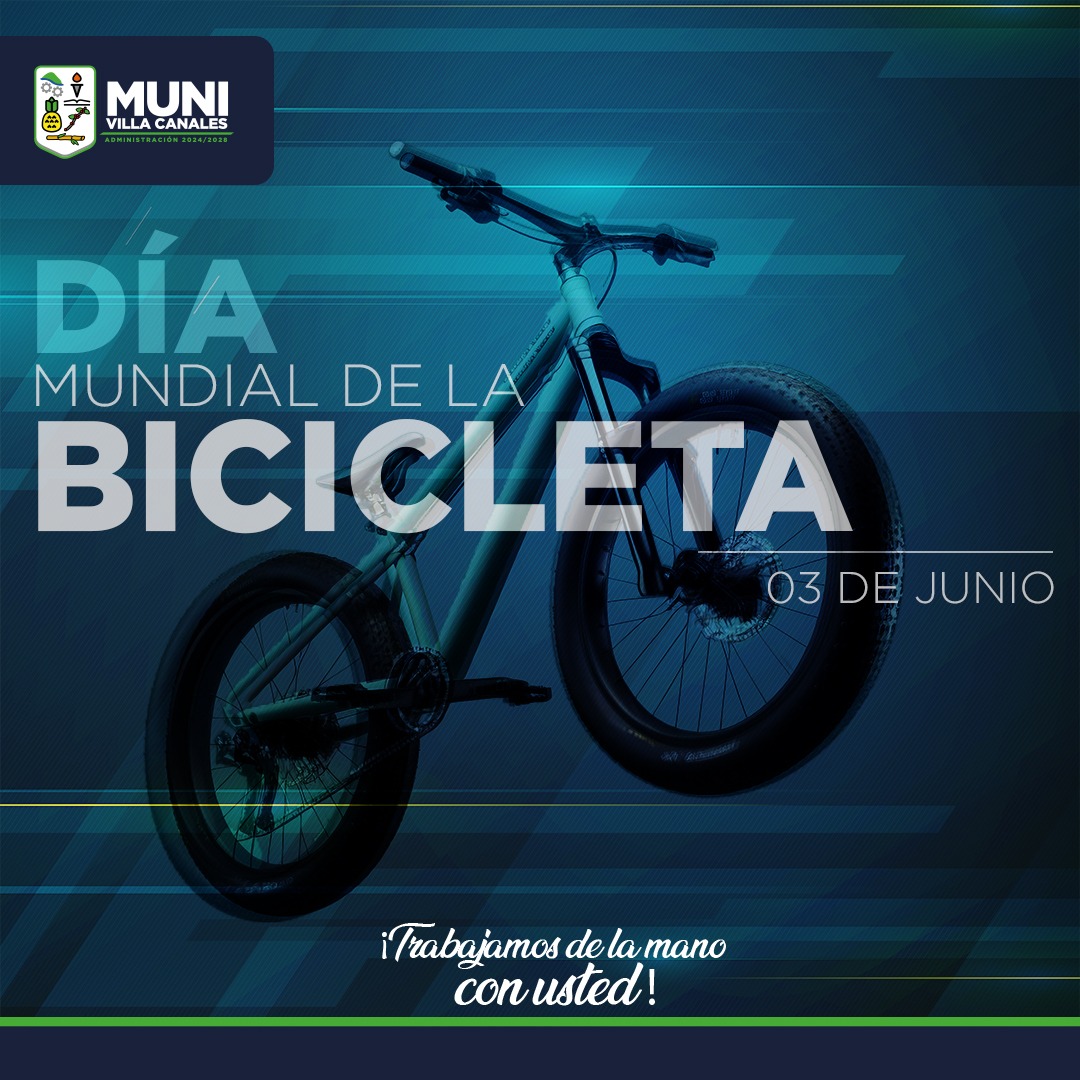 MUNIVCANALES's tweet photo. El Día Mundial de la Bicicleta se celebra cada 3 de junio, con la finalidad de visibilizar la importancia de un medio de transporte ecológico y saludable.

¡Trabajamos de la mano con usted!

#MuniVillaCanales
#Administración2024_2028 https://t.co/kQpBCWyDiM