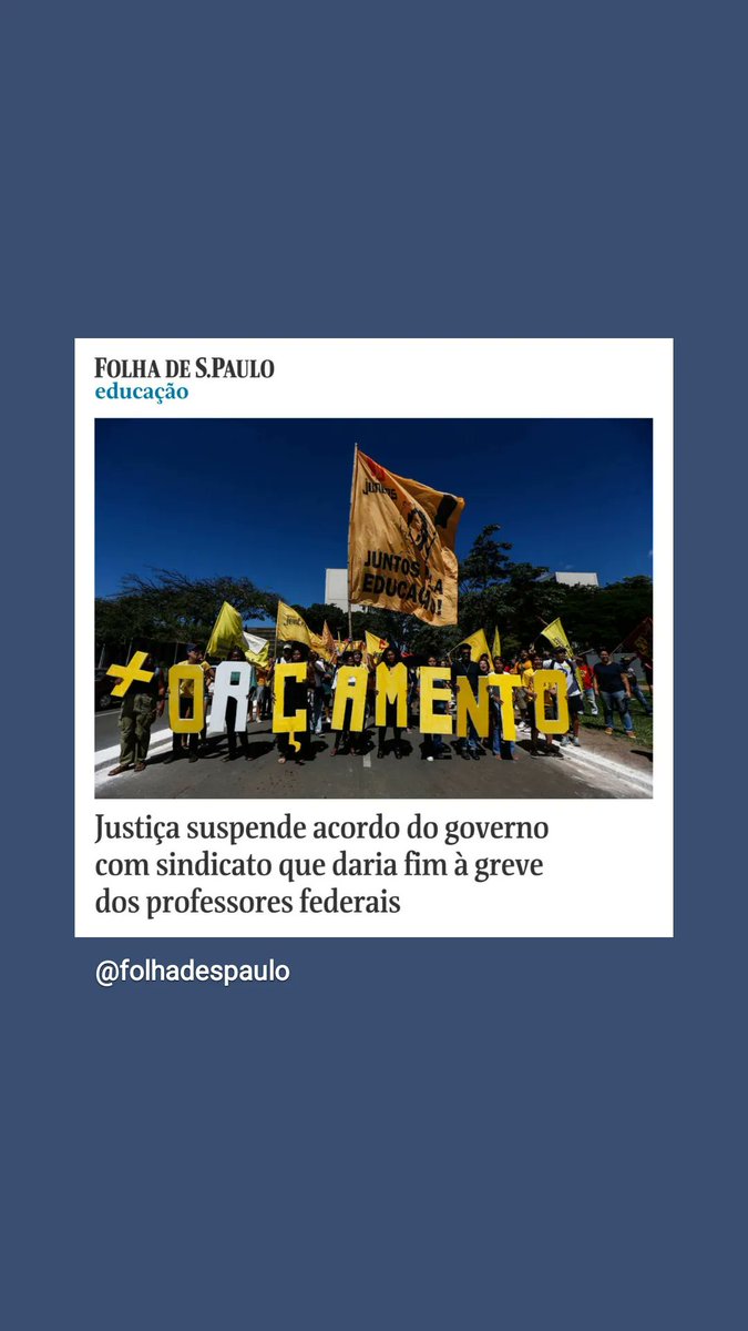 Maria41379562's tweet photo. #grevecontinua
@choquei sabia que os professores e técnicos administrativos da Rede Federal de Ensino estão em greve e o governo @LulaOficial suspendeu as negociações? https://t.co/Y9KYWoIIq7