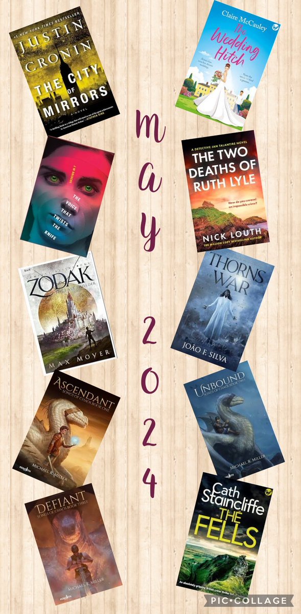 May 2024 round up: 

⭐⭐⭐⭐⭐:

The City of Mirrors by Justin Cronin 
Thorns of War by <a href="/JoaoSilvaWrites/">João F. Silva</a> 
The Wedding Hitch by Claire McCauley
The Voice That Twists The Knife by <a href="/jm_briscoe/">J M Briscoe</a> 
Zodak by <a href="/maxmoyer_writes/">Max Moyer</a> 
Ascendant/Unbound/Deviant by <a href="/MMDragons_Blade/">Michael R. Miller</a>  

1/2