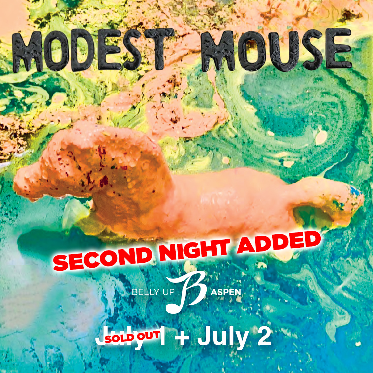 Modest Mouse (@modestmouseband) on Twitter photo Second night added! <a href="/BellyUpAspen/">Belly Up Aspen</a>
Presale starts Thu, 6/6 @ 10am MT.
Sign up by 8:30am MT 6/6 to receive the presale code: bit.ly/3W7woV8 Second night added! <a href="/BellyUpAspen/">Belly Up Aspen</a>
Presale starts Thu, 6/6 @ 10am MT.
Sign up by 8:30am MT 6/6 to receive the presale code: bit.ly/3W7woV8