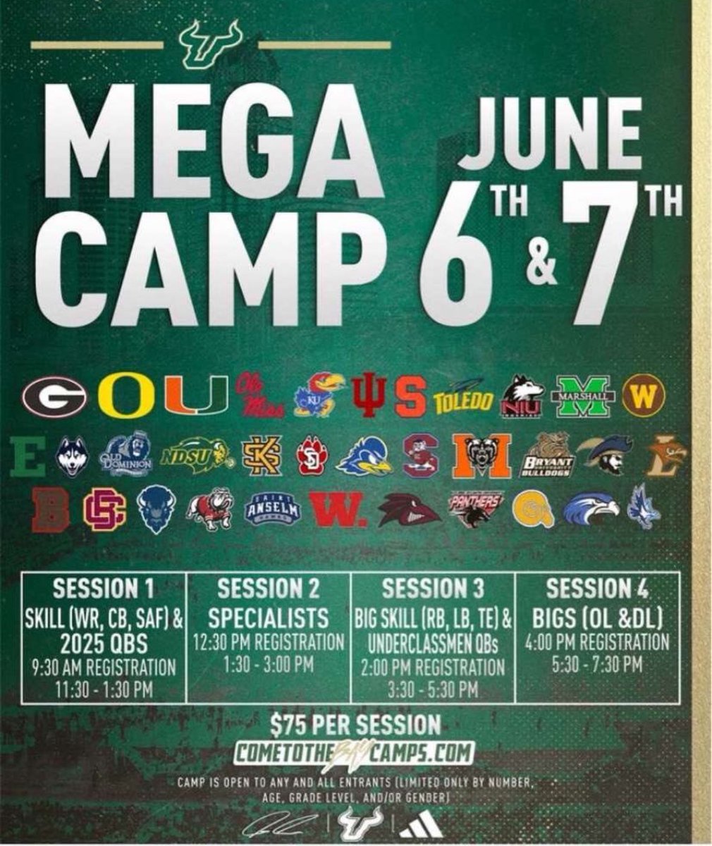 “LEVI WOODS”!!! (@cg3urr_) on Twitter photo i will be attending <a href="/USFFootball/">USF Football</a> Mega camp june 6th catch me there ! <a href="/coach_thamas66/">Coach Thomas</a> <a href="/gparrish2003/">Coach Gee Parrish</a> <a href="/H2_Recruiting/">Hasani (H2) | Football Recruiting</a> i will be attending <a href="/USFFootball/">USF Football</a> Mega camp june 6th catch me there ! <a href="/coach_thamas66/">Coach Thomas</a> <a href="/gparrish2003/">Coach Gee Parrish</a> <a href="/H2_Recruiting/">Hasani (H2) | Football Recruiting</a>