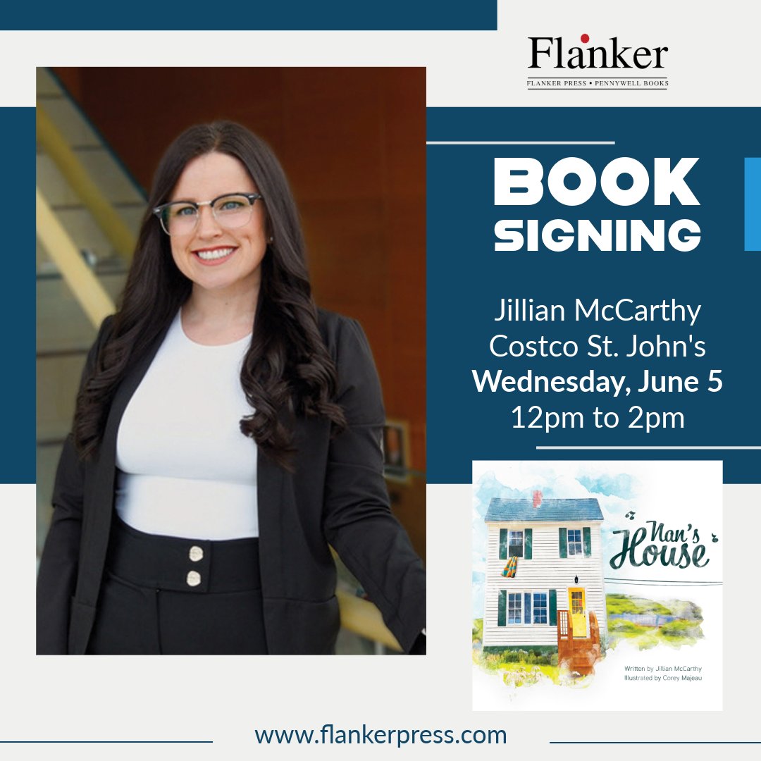 Please join us at Costco St. John's from 12pm to 2pm this Wednesday, June 5, where Jillian McCarthy will be signing copies of her new children's book, Nan's House. Don't miss this opportunity to get a personalized copy at a bargain price. See you there!