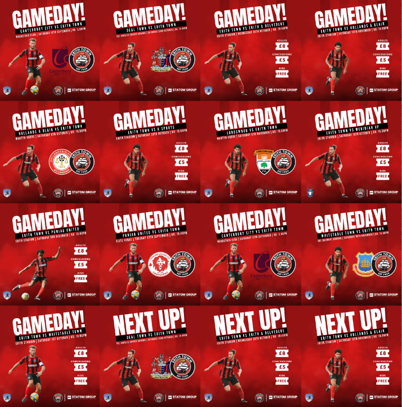 🚨 LOOKING FOR CLIENTS! ⚽️

Are you someone working in the football scene? From coaching pages, to football club pages, I can create a wide range of graphics that could increase customers and engagement for reasonable pricing! 

Drop me a DM 🗒️

❤️ &amp; ♻️'s appreciated!