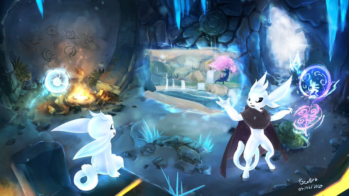 GeoArtacular's tweet photo. But a Canvas to Our Imagination 
(The Tale of Ori: The Spirit of the Forest) 

"Imagine a forest of artists, writers, musicians, compositors, a forest where art can strive in any form and shape… that forest is Hoa!" 

~Commissioned by @OwlsCantRead https://t.co/hw1G8l5sWP