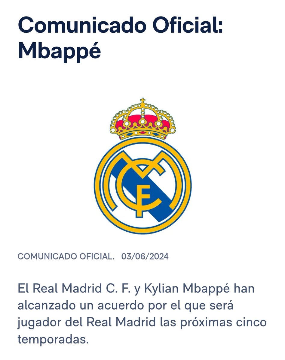 AdriRM33's tweet photo. 🚨 KYLIAN MBAPPÉ ES NUEVO JUGADOR DEL REAL MADRID 🚨

BIENVENIDO A TU NUEVA CASA @KMbappe https://t.co/AJiVU547Fq