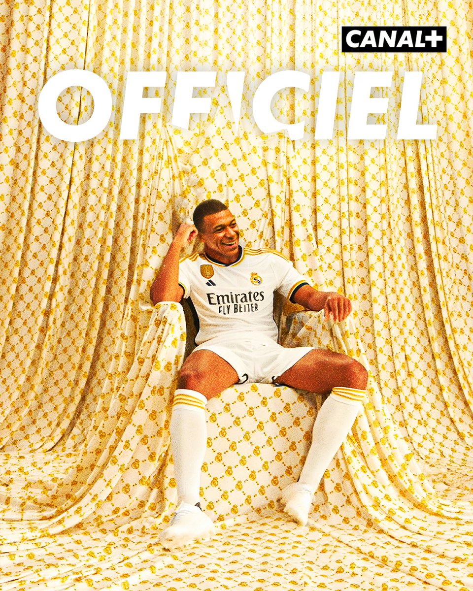 CanalplusFoot's tweet photo. OFFICIEL : KYLIAN MBAPPÉ REJOINT LE REAL MADRID ! 🌟
 
L'attaquant français s'engage avec les champions d'Europe jusqu'en 2029 🇫🇷 https://t.co/LHPVB0JBBO