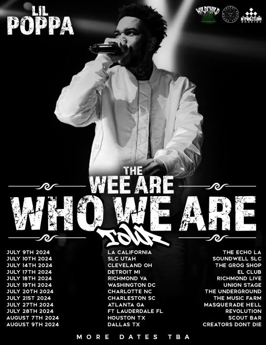 ThatBoyPoppa's tweet image. GOD IS REAL. Don’t Let Up Youngin, I’m Living Proof. “Wee Are Who We Are” My First Headliner Tour. Tickets On Sale This Friday 🫂🌎 #albumotw #WEEAREWHOWEARE