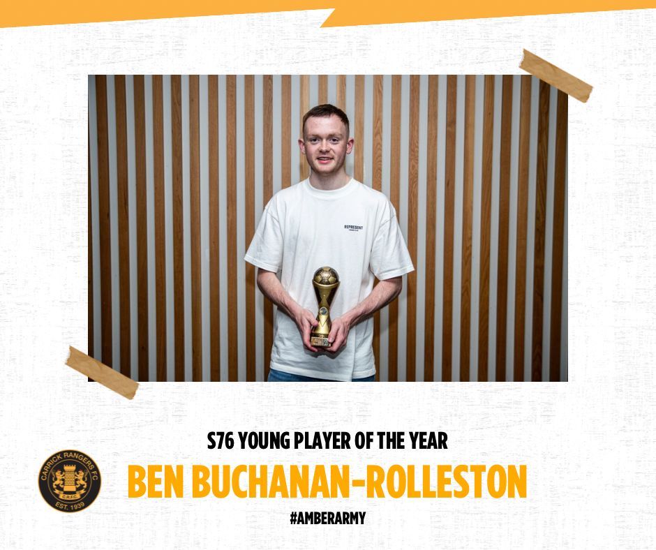 𝟮𝟬𝟮𝟯/𝟮𝟰 𝗔𝗪𝗔𝗥𝗗𝗦 🏆 Ben Buchanan-Rolleston received the Young Player of the Year & S76 Young Player of the Year awards. 👉 bit.ly/CRFCAwards2324
