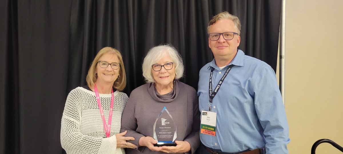MOHR (@mohrmn1) on Twitter photo Congratulations to <a href="/poss_Abilities/">PossAbilities</a> Executive Director Sue Mackert, the recipient of the 2024 Inspire Award. This award honors individuals who have made significant contributions to the disability services field, and who inspire others to take action.
mohrmn.org/awards/inspire… Congratulations to <a href="/poss_Abilities/">PossAbilities</a> Executive Director Sue Mackert, the recipient of the 2024 Inspire Award. This award honors individuals who have made significant contributions to the disability services field, and who inspire others to take action.
mohrmn.org/awards/inspire…