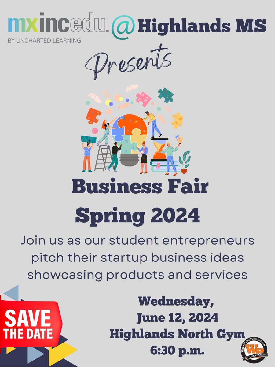 Rocco Varuolo (@rvaruolo) on Twitter photo Please join us for an exciting evening as our 7th grade Student Entrepreneurs pitch their startup business ideas at the Highlands Spring Business Fair on Wednesday, June 12 at 6:30 pm in the Highlands North Gym. #WPProud <a href="/incubatoredu/">INCubatoredu (from Uncharted Learning, NFP)</a> <a href="/highlands_ap/">Michael Eaton_Highlands AP</a> <a href="/HighlandsMS_WP/">Highlands MS</a> Please join us for an exciting evening as our 7th grade Student Entrepreneurs pitch their startup business ideas at the Highlands Spring Business Fair on Wednesday, June 12 at 6:30 pm in the Highlands North Gym. #WPProud <a href="/incubatoredu/">INCubatoredu (from Uncharted Learning, NFP)</a> <a href="/highlands_ap/">Michael Eaton_Highlands AP</a> <a href="/HighlandsMS_WP/">Highlands MS</a>