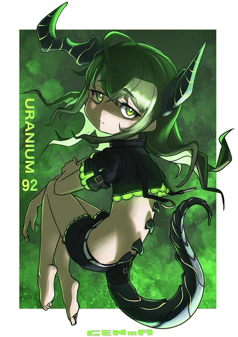 #イラスト原子番号92 ウラン 
