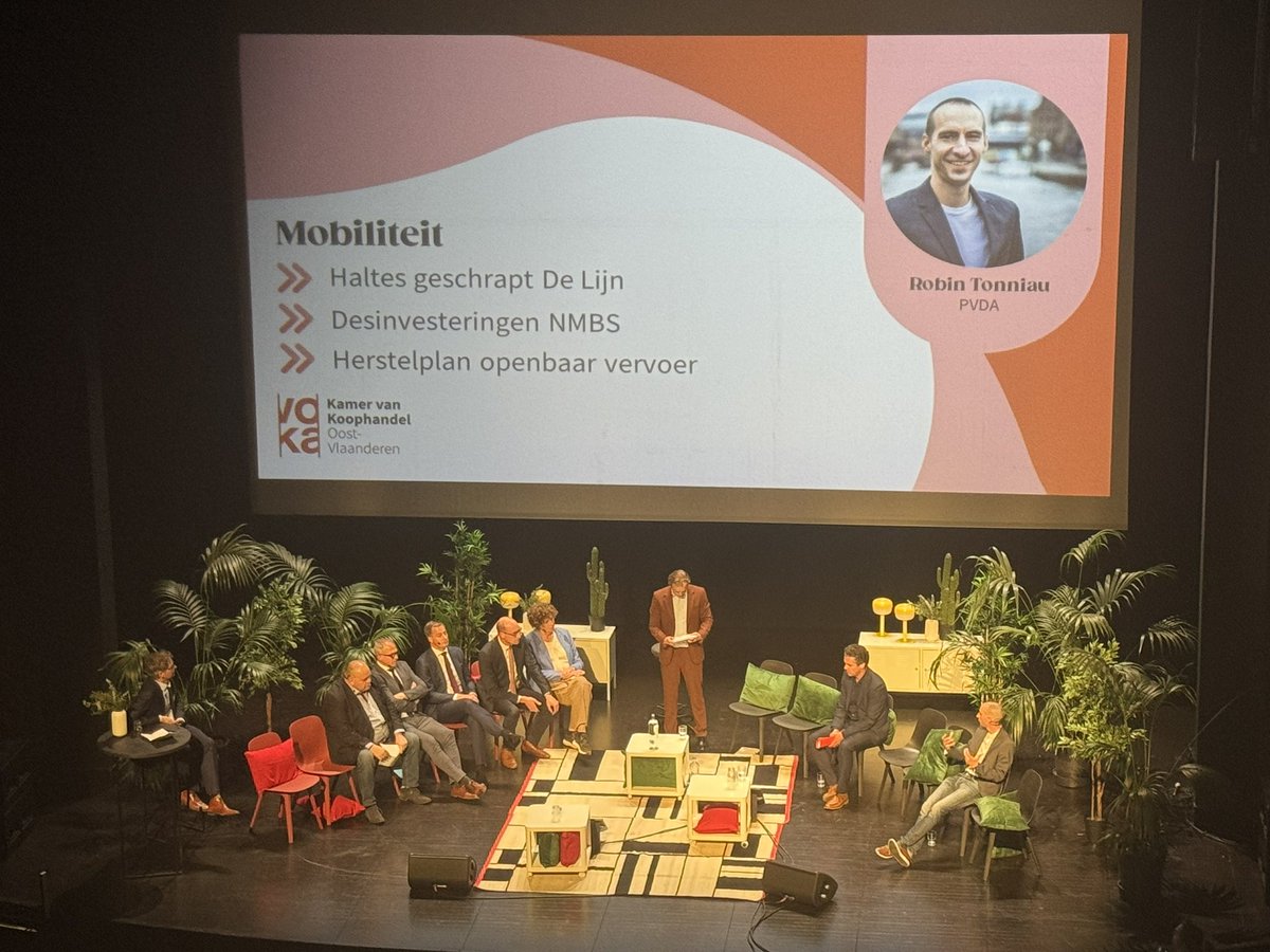 "Vorig jaar was er meer dan 5 miljard euro economische schades door de files. Het is tijd voor een echt herstelplan in ons openbaar vervoer." <a href="/RobinTonniau/">Robin Tonniau</a> #Voka2024