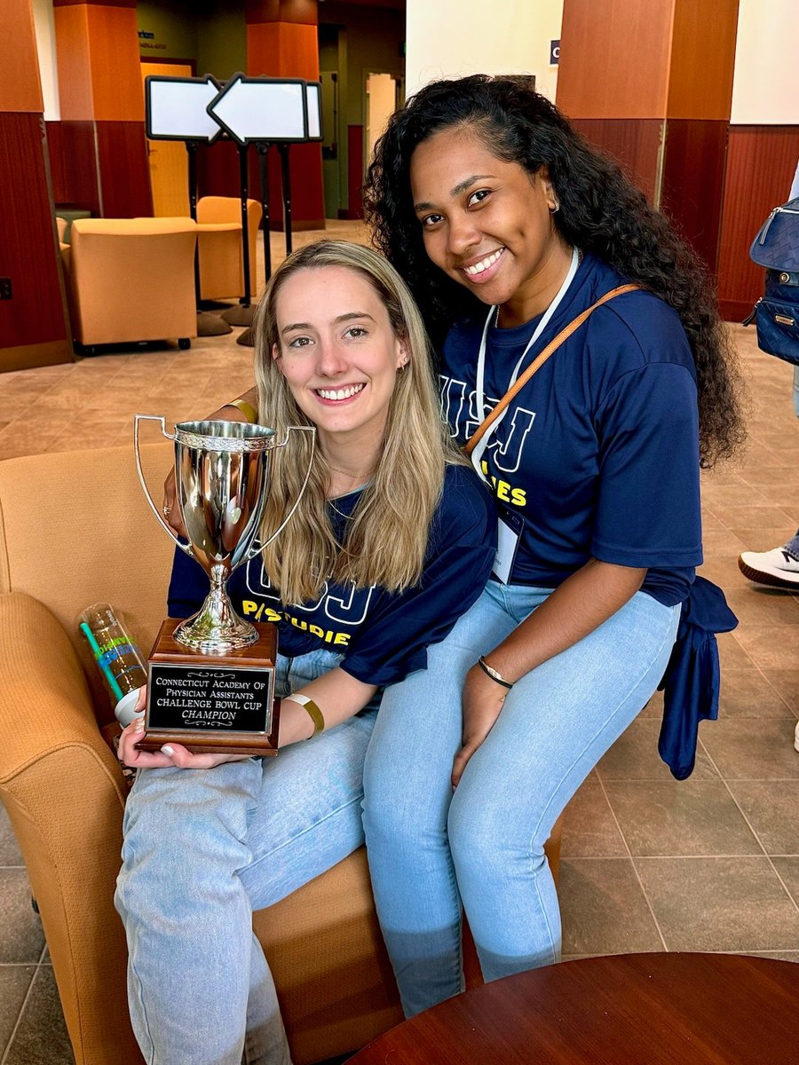 USJCT's tweet photo. USJ’s PA Studies Team brings home First Place Trophy with ConnAPA State Medical Challenge Bowl victory!
https://t.co/96OtIrAFEC
#connapa #usjct #medicalchallengebowl https://t.co/3gmjPjiDDR