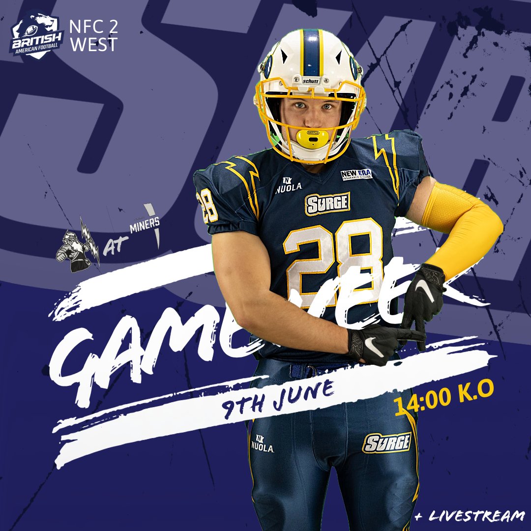 It's Gameweek!!

Let's get that 4th consecutive W!

📍 Location: Tyldesley Rugby Club, Astley St, Tyldesley, M29 8HG
📅 Date: 09/06/2024
⏰ Time: 14:00 Kick-off
🏈 Free admission and parking.

We plan to livestream the game for our fans who are unable to travel!