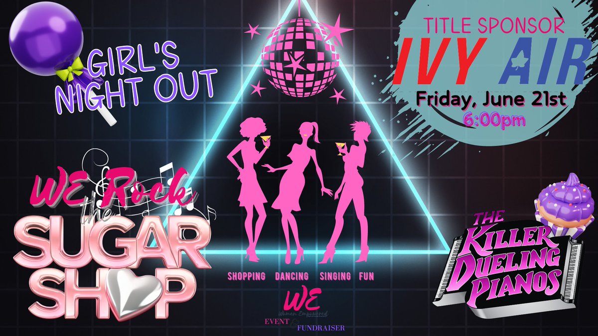 Don't miss W.E. ROCK GIRLS NIGHT OUT: Dueling Pianos &amp; Fundraiser Presented by Ivy Air

Dueling pianos, Girls Night Out, Specialty drinks!!!

So mark those calendars and get registered TODAY! 
Tickets are still available! Register Here: 
cca.roysecitychamber.com/EvtListing.asp…