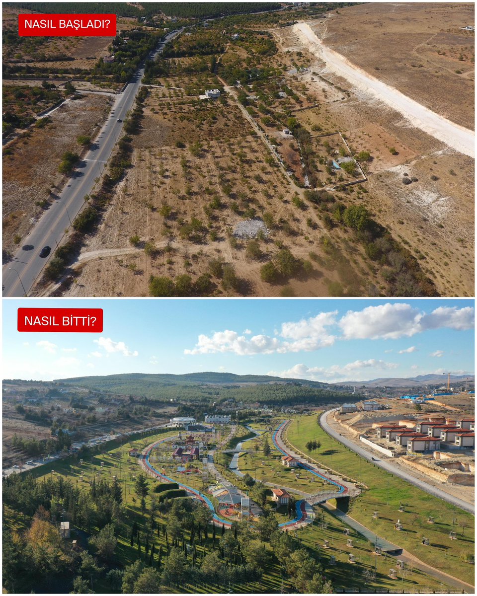 FatmaSahin's tweet photo. Tüm iklimsel zorluğuna rağmen, çok daha yeşil bir şehir olmak için büyük yatırımlar yapıyoruz. 

Bu amaçla 1 milyon 351 bin 628 m2 yeni park ve yeşil alan ürettik.

Ve hepsinde aşağı yukarı şöyle bir değişim oldu! ❤️

📍Galle Park https://t.co/5wfDNjP9Nn