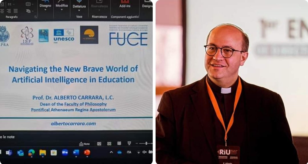 CarraraNeuro's tweet photo. 🏛️ Il 6 giugno parlerò di intelligenza artificiale in educazione all'Assemblea della #FUCE - European Federation of Catholic Universities in Sevilla, Spagna
@AteneoUPRA
Neurobioethics - Neuroscienze e Neuroetica
#AIED #Intelligenza #artificiale #algoretica #educazione https://t.co/OsjgHgIQ45