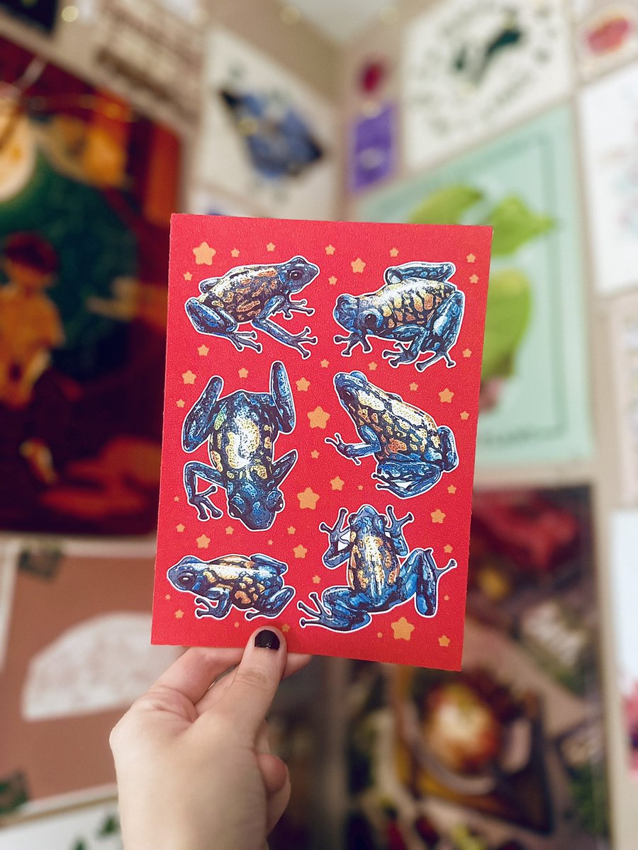 AbigailLynnArt's tweet photo. FROGS!! The Amphibian Agenda!! Coming Saturday June 8th!!

#artist #art #drawing #frog #frogs #frogcore #frogart #amphibian #amphibians #amphibiansofinstagram #sketchbookart #animalart #lizard #gecko #geckos #lizardlover #reptile #reptilesofinstagram #stickers https://t.co/GEgP8heePA