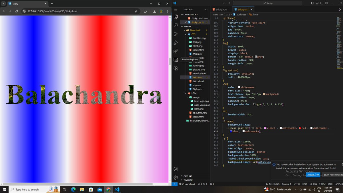 ram_a39030's tweet photo. Completed day 14 of #fullstackdevelopment. Learning CSS with the help of #innotechtitans and #balachandra. https://t.co/GRePswscPx