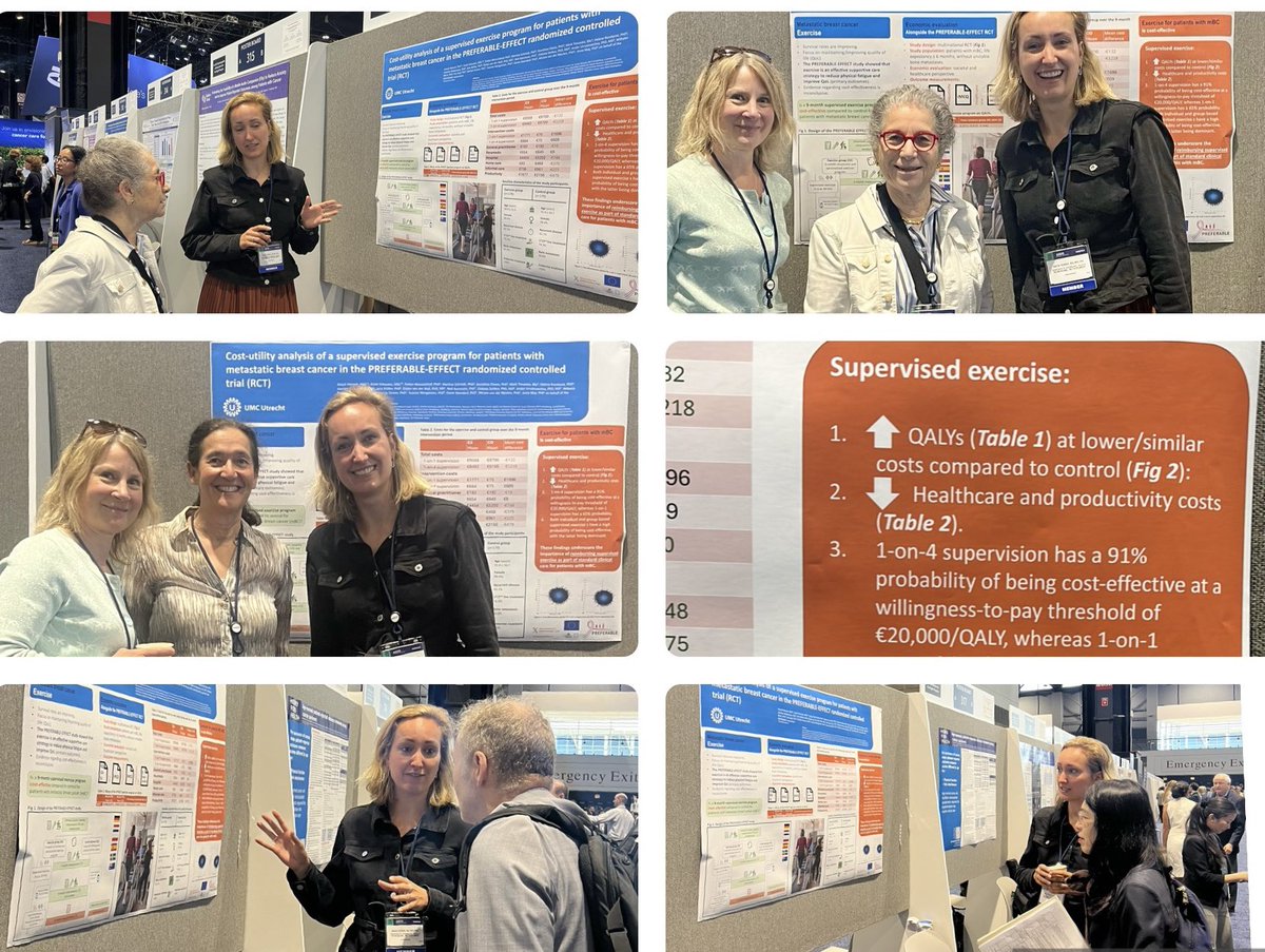 It was great presenting our <a href="/PREFERABLE_MBC/">PREFERABLE</a> cost-effectiveness results this morning at <a href="/ASCO/">ASCO</a> and meeting so many colleagues. Take home message: Exercise effectively reduces side effects of persons living with #mbc &amp; it lowers health care &amp; societal costs! #H2020 #exerciseoncology