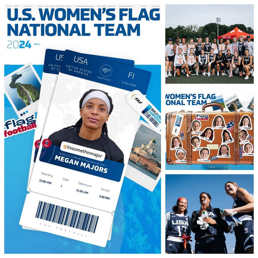 KCP_LadyJaguars's tweet photo. Congratulations to our very inspiring Coach Majors! A stone cold #ballHER! Can't wait to see her take home the gold with @USNFT !!! 
.
.
.
#footballher #goforGOLD 
@USAFootball @nflplayfootball @CPLAthletics @BearsOutreach @Silva321FUTP60 @IFAFMedia https://t.co/cGSW6bb9PA