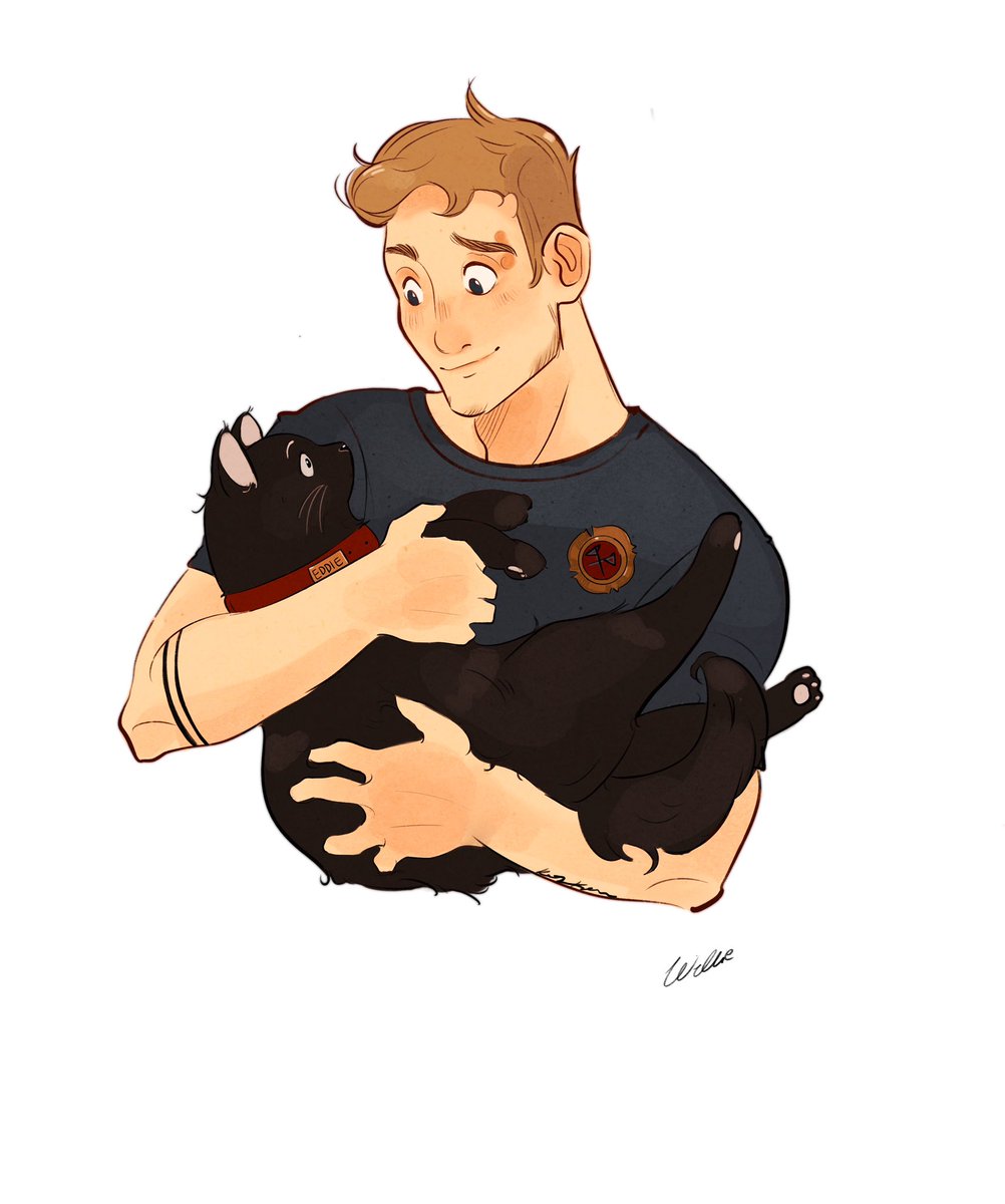 wilmathelemon's tweet image. Au where Eddie gets cursed, turns into a cat and Buck takes care if him.

#buddie #911onABC