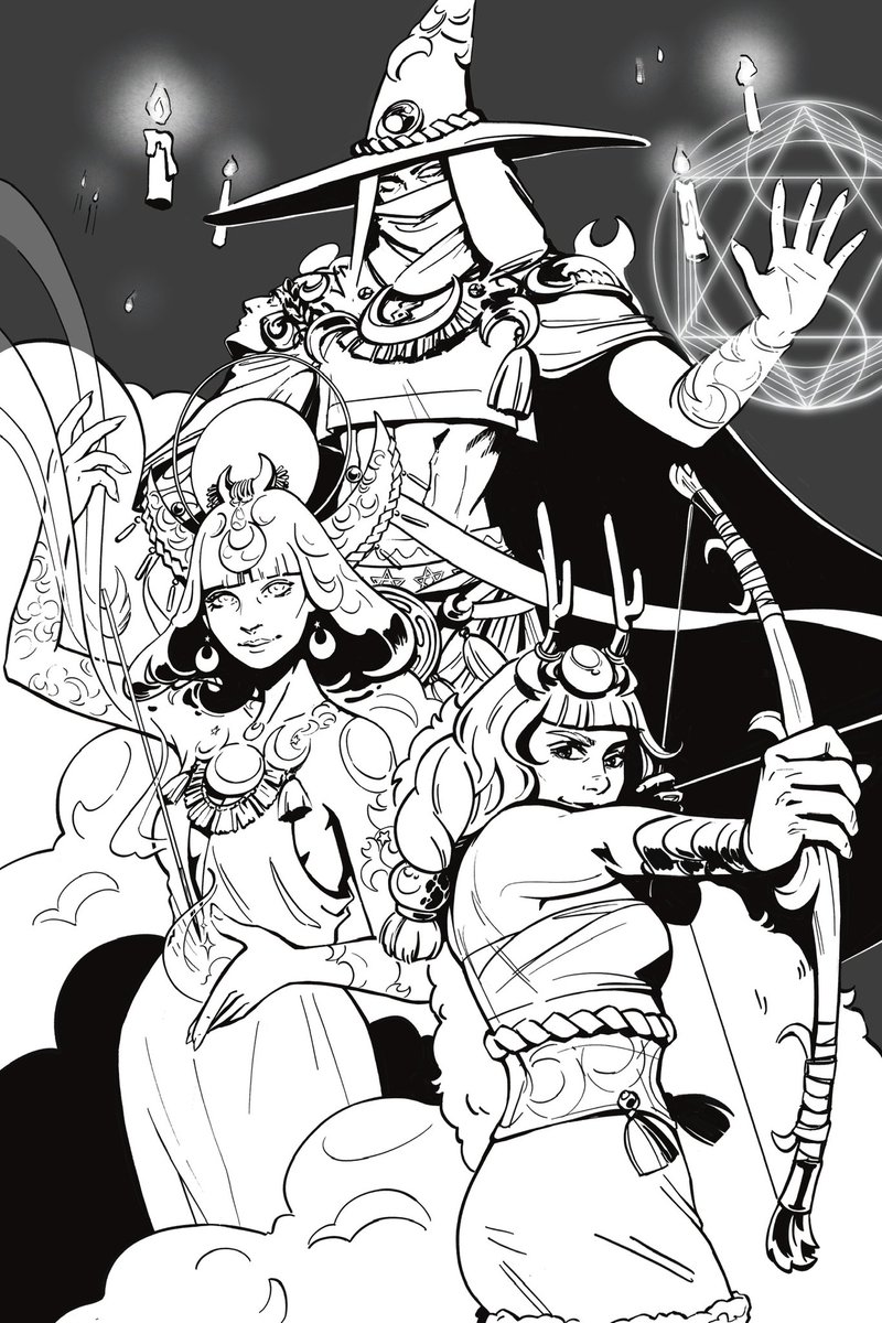 lillustrate_'s tweet photo. ✨🌙 Triple Goddess 🌙✨Had an itch to do a sketch of these three after seeing the designs!

#hadesgame #hadesgame2 #hadesgamefanart #hadesgame2fanart #artemis #hecate #selene #triplegoddess #moongoddesses https://t.co/MitlgYIvKJ