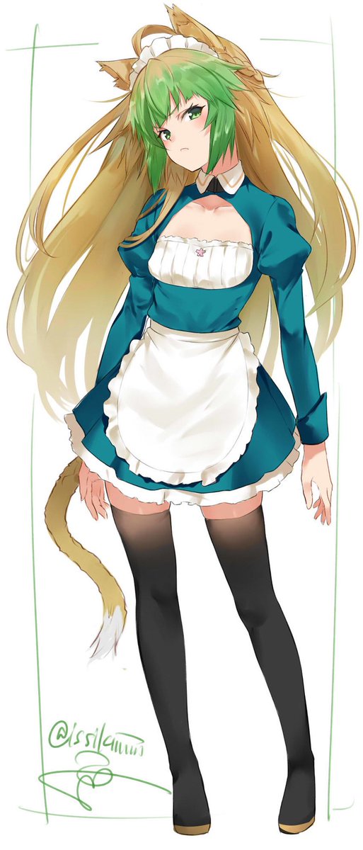 BeastlyArcher's tweet photo. “This is what you mean by a maid outfit, right?” 

#MaidMonday

Art: ffmania7 https://t.co/uTvZ28eruN