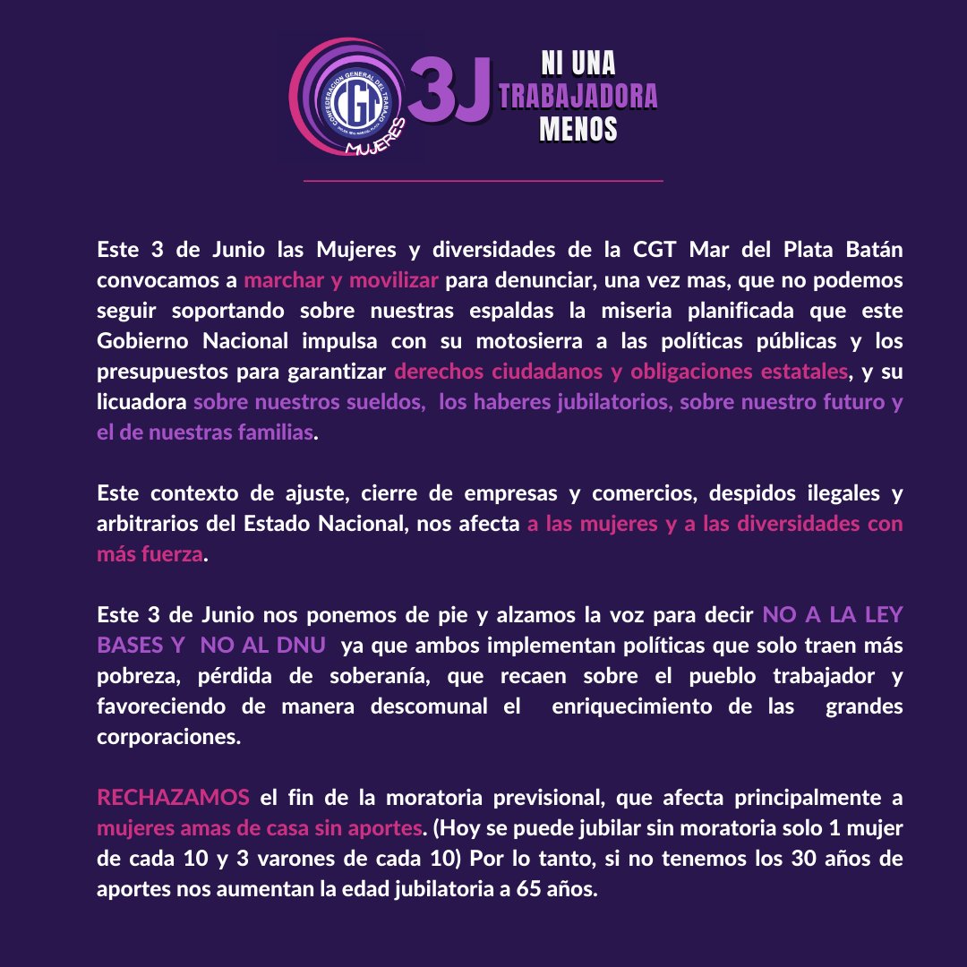 CGT Mar Del Plata Batán tweet media