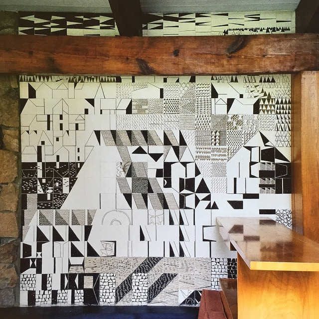 Mural on Morton Weiss House 
depicting the landscape of Pennsylvania

Louis Kahn and Anne Tyng
1951