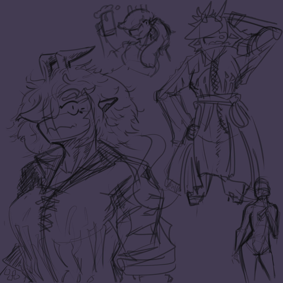 Caper2975's tweet photo. D&amp;D Scribbles of mostly alternative outfits and pose try-outs. https://t.co/RjpfgCSujn