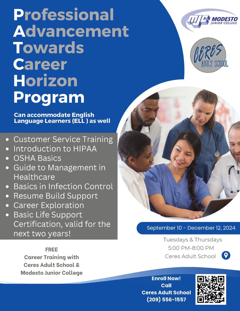 CeresAdult's tweet photo. Take the first step to a career in the medical field with us! Don't wait until the last minute, register today! https://t.co/n2JKMuxyLZ