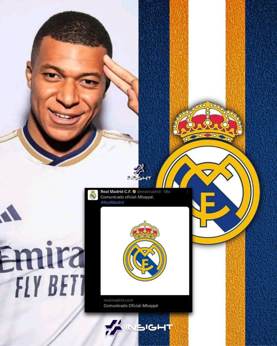 Garcia0318Kevin's tweet photo. OFICIAL

Real Madrid anuncia en fichaje del francés Kylian Mbappé
#Mbappé #HalaMadrid https://t.co/QTxMGPPSBQ