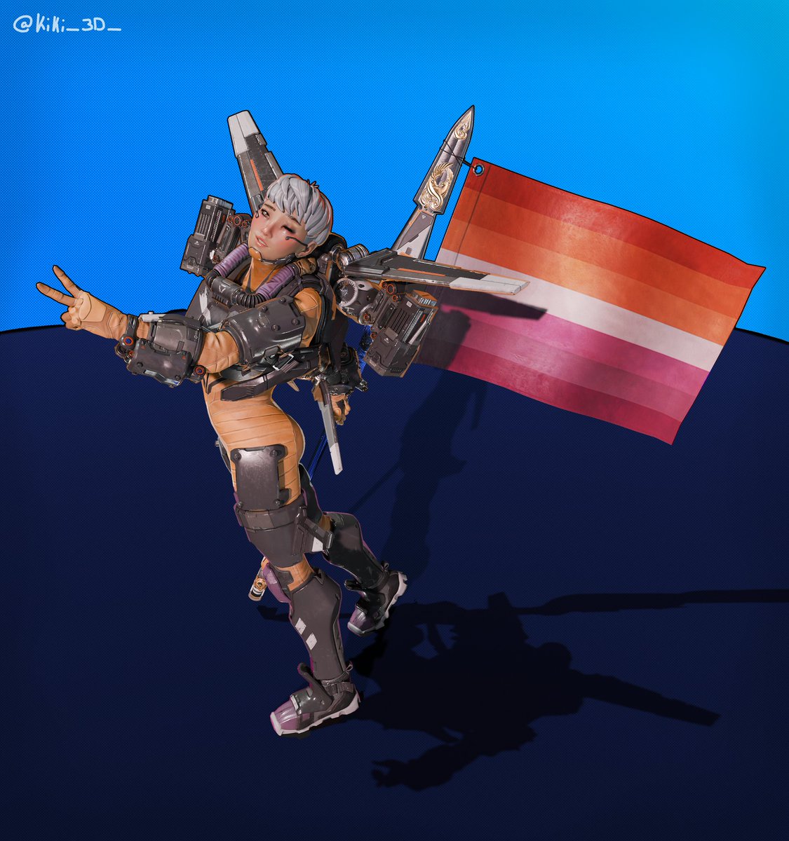 My piece for this years #apexlegends pride zine