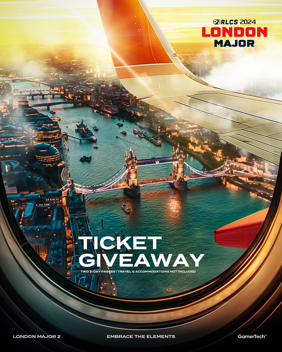 OXG Rocket League (@oxg_rl) on Twitter photo 🚨 LONDON MAJOR TICKET GIVEAWAY 🚨
We are giving away two 3-day passes for 1 winner and a friend to go to Major 2 in London! To enter...
➕ Follow <a href="/OXG_RL/">OXG Rocket League</a>
🔁 Like & RT this post
🏷️ Tag who you'd take
Winner will be picked on Friday!
GLHF!
*Ticket only. Does not include 🚨 LONDON MAJOR TICKET GIVEAWAY 🚨
We are giving away two 3-day passes for 1 winner and a friend to go to Major 2 in London! To enter...
➕ Follow <a href="/OXG_RL/">OXG Rocket League</a>
🔁 Like & RT this post
🏷️ Tag who you'd take
Winner will be picked on Friday!
GLHF!
*Ticket only. Does not include