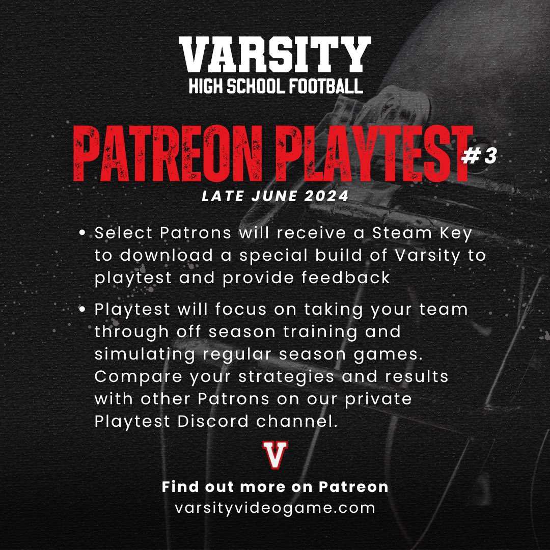 Varsity - High School Football Video Game tweet media