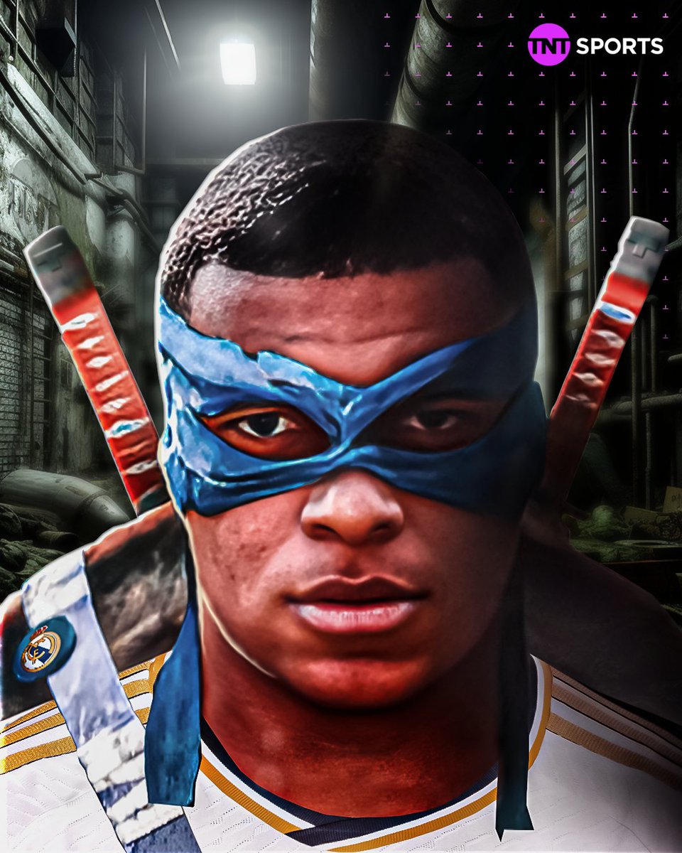 TNTSportsBR's tweet photo. Tem personagem chegando pra escrever uma nova história no Santiago Bernabéu! 🐢🥷 O Tartaruga Ninja é do REAL MADRID! https://t.co/wc5UGdJTGH
