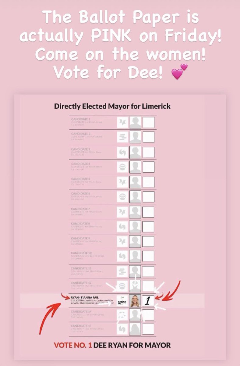 louplatt77's tweet photo. 100% supporting women in leadership this Friday and voting for Dee Ryan @deecorbettryan @network_will Ballot paper is actually PINK - the colour of liberation or oppression I don’t know - or maybe a ‘sign’ 😁💕 https://t.co/hAlizo27Uc