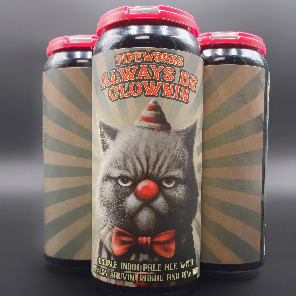 tumanstap's tweet photo. Now on draft: Pipeworks Always Be Clownin. Double IPA with Nelson Sauvin, Rakau, and Riwaka Hops These powerhouse New Zealand hops bring big, tropical, lush aromas of guava, mango, grape and pineapple. (pic: Pipeworks) #pipeworksbrewing #pipeworks #ipa #doubleipa #chicagobeers https://t.co/KYQYsPGZz8