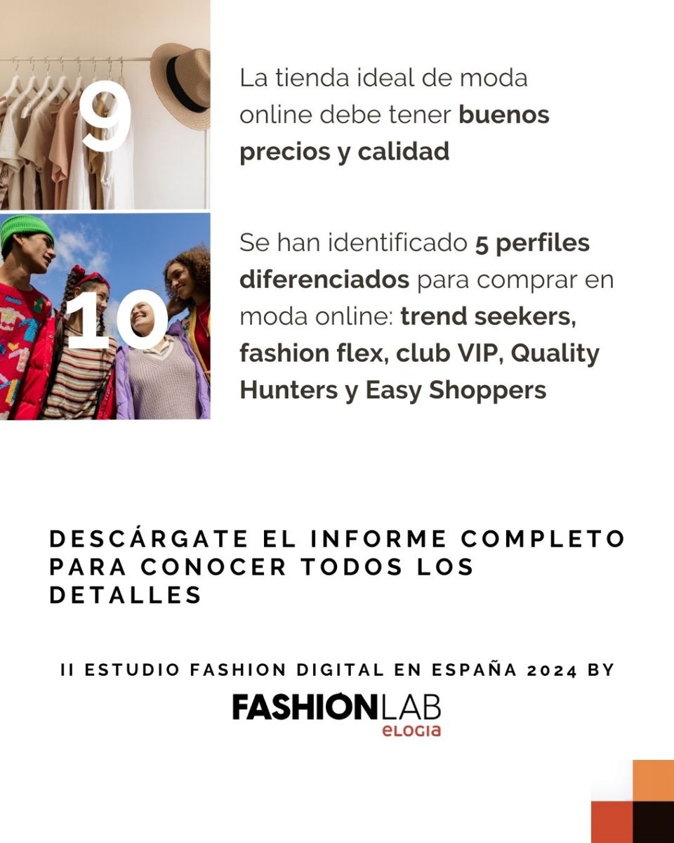 👉 10 learnings sobre el contenido del Estudio Fashion Digital en España 2024.
 
➡️ Si necesitas ir más allá y conocer los datos en detalle, puedes descargártelo completo y descubrir todas las claves del mismo, aquí: blog.elogia.net/estudio-fashio…