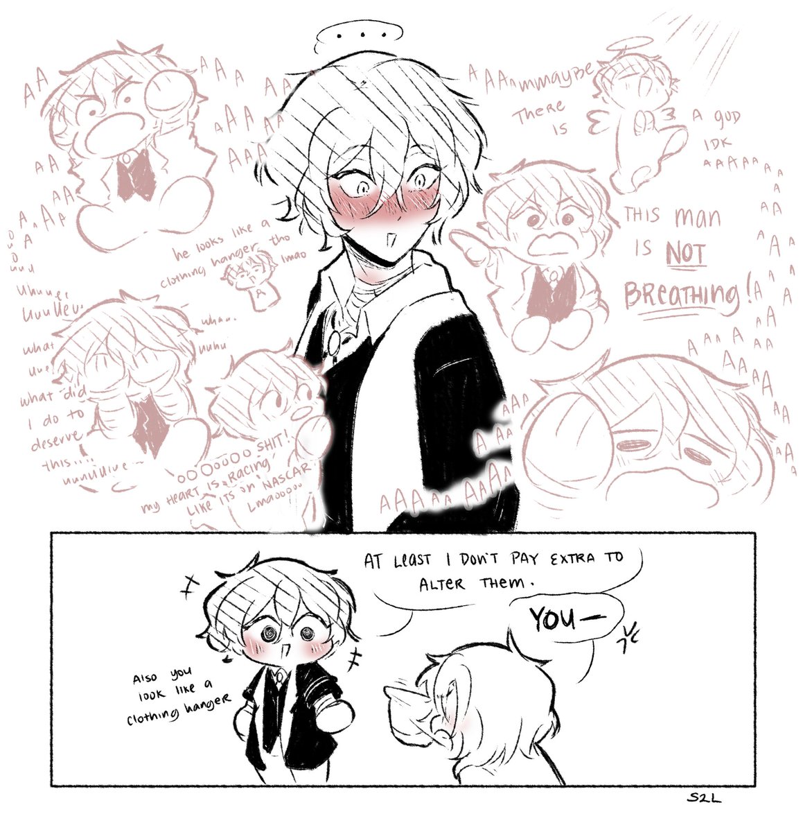 szelle_'s tweet image. *walking past the new chapter once again*

hi happy pride to these two

#bsd #skk #soukoku