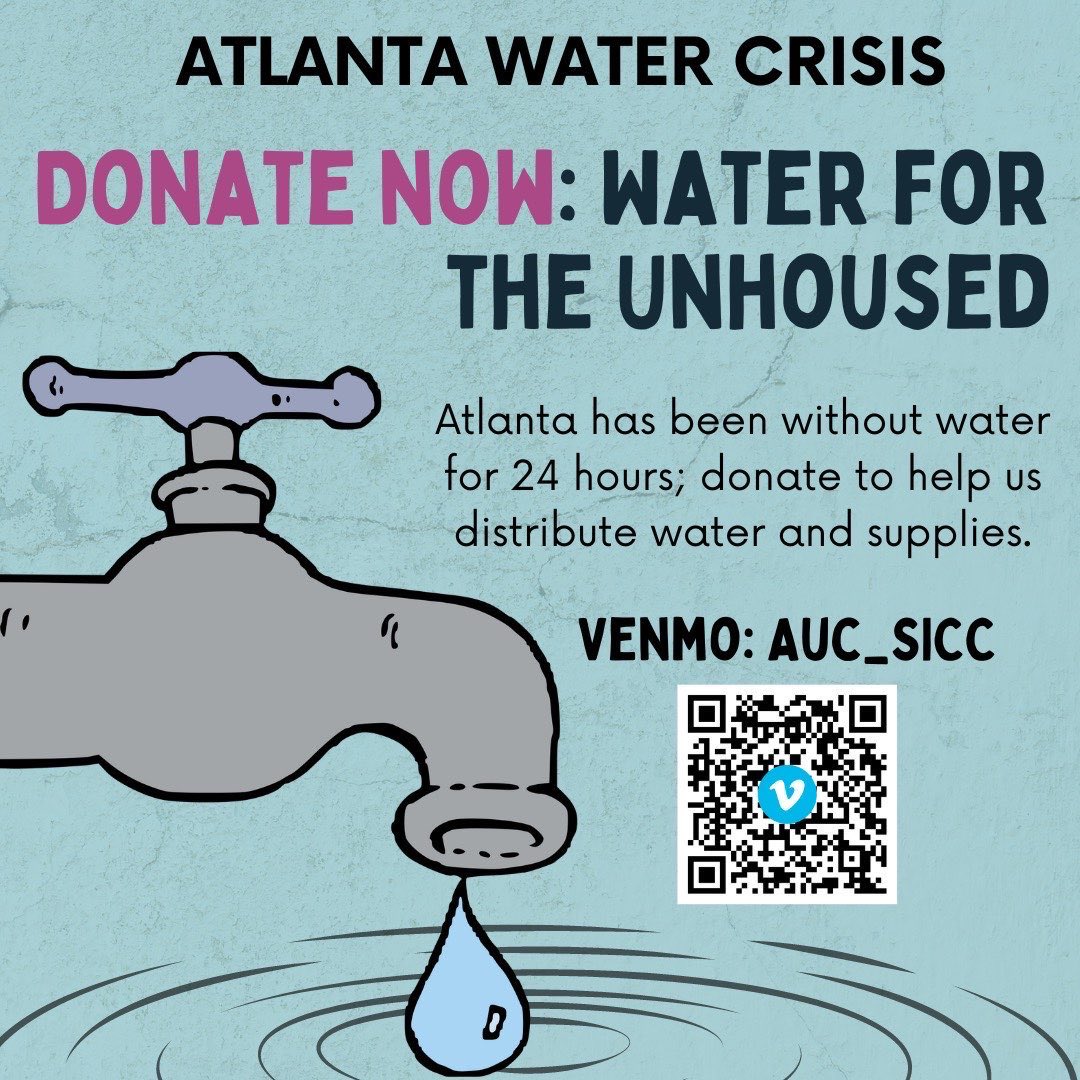 hello! auc student organizers are raising funds to support unhoused people who are particularly vulnerable during this water crisis. 

if you have funds to throw please give 💖