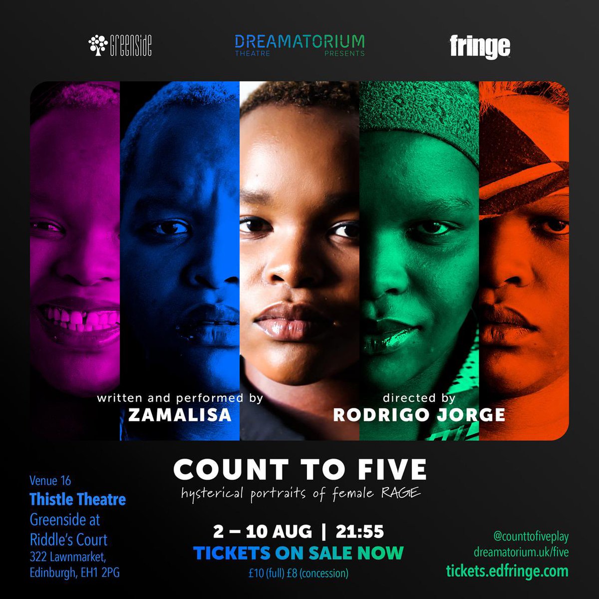 CountToFivePlay's tweet image. *** NEW POSTER ALERT ***

5 characters. 5 angry characters. Or 4 angry characters and one indifferent God. 

Either way, rage makes its way to the stage at @edfringe 2-10 AUG! 9:55pm | Thistle Theatre | @GreensideVenue 

Come laugh. Come feel the wrath 🔥 

#counttofiveplay