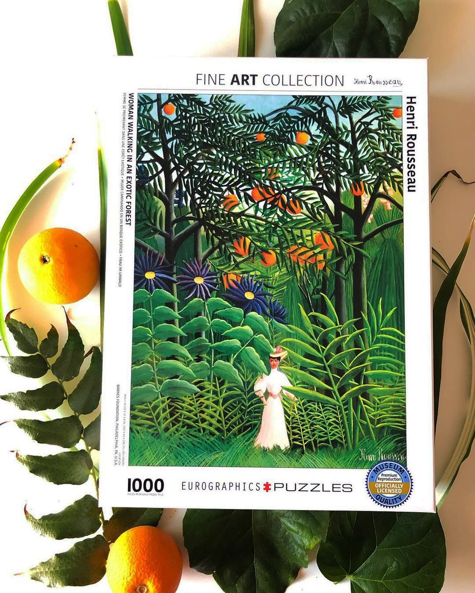 europuz's tweet photo. Thanks to @dogoodpuzzler for this amazing photo featuring our Henri Rousseau "Woman Walking in an Exotic Forest" puzzle 🍊 It is very Orange-ginal 😆🍊
We love seeing everyones photos of our puzzles! Keep tagging us in your posts 🤩
#Rousseau #eurographics #fineart #oranges https://t.co/g6eQYzccGQ